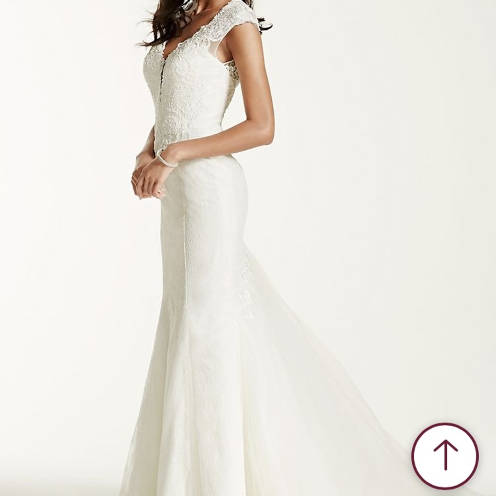 Galina Signature SWG681 Trumpet Wedding Gown sz 8